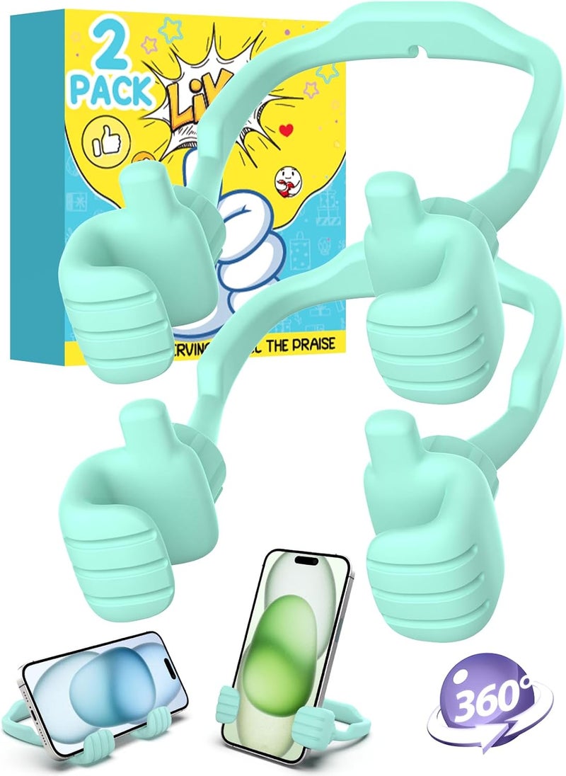 CALDEVER Stocking Stuffers for Teens Girls Boys Adults Cell Phone Stand: UPGRADE Adjustable Thumbs Up Lazy Phone Holder for Desk Cool Gadgets Fun Birthday Gift Ideas for Kids Teenager Women Gifts for Christmas - Image 1